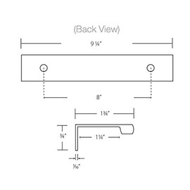 Emtek Cabinet Edge Pull Available in 7 Sizes and 6 Finishes - 87130US15 - (Center to Center 8") - Satin Nickel (US15)