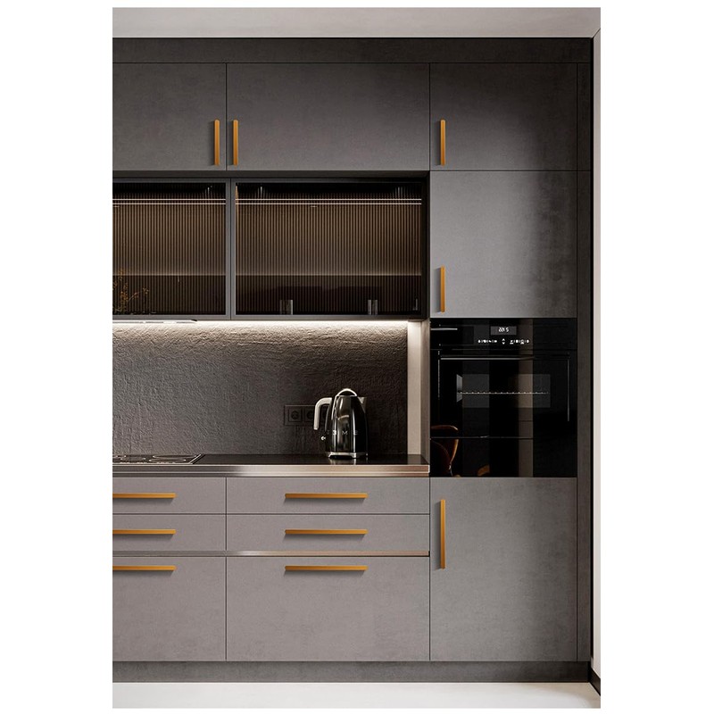 Shozafia 5 Pack Gold Cabinet Pulls - Brushed Brass Kitchen