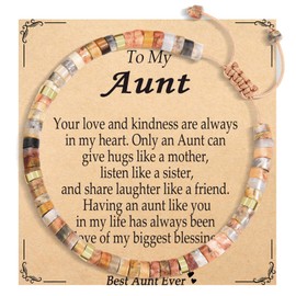 OAVOOK Aunt Gifts from Niece Best Auntie Beaded Bracelet for Women Mothers Day Birthday Christmas Gifts Ideas Auntie Jewelry