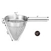 New Star Foodservice 38057 Stainless Steel Reinforced Bouillon Strainer, 10-Inch