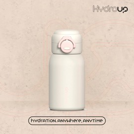 HYDROUP Water Bottle Kids 18oz – Leak-Proof Children Cup with Straw & Chug Lid, BPA-Free Stainless Steel Kids Water Bottle, Locking Waterbottle for School or Travel (Cream and Light Pink)