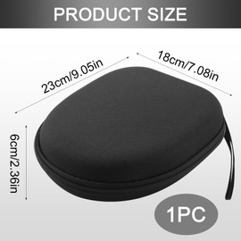 Durable Nylon Headphone Case Universal Size Compatible with Sony MDR-XFB950BT, MDRZX310, COWIN E7, Bose QC25, Grado SR80 - Black