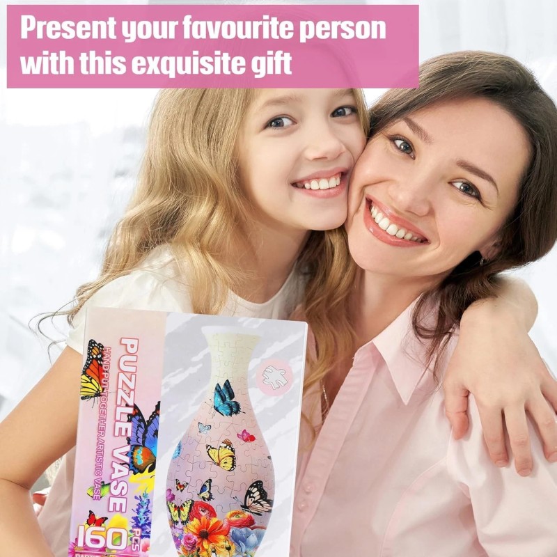 Silipull 3D Puzzle Vase Puzzle Flower Vase Crafted from 160