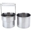 Artist Brush Washer Bucket Double Layer Filtration Basin Portable Stainless