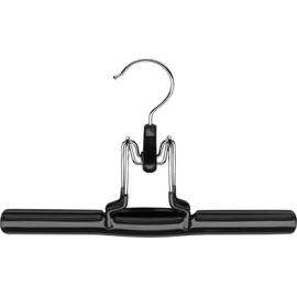 Only Hangers Super Grippy 10" Clamp Pant Hanger Set of 6, Black