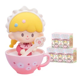 Toyiheart Zhuo Da Wang Sakura Coffee Shop Series Blind Box, Random Design Cute Action Figures, Toys Home Decorations, Collectible Toy Set for Desk Accessories, Whole Box