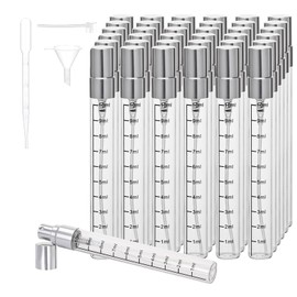 Beomeen 36Pcs 10ML Clear Glass Perfume Travel Refillable Spray Bottles, Mini Perfume Bottle Empty, Portable Cologne Atomizer Sprayer Travel Size Containers Refill Bottles Kit for Toiletries Dispenser