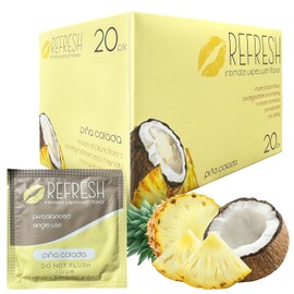 Flavored Feminine Wipes for Women - 20 Count -, Individually Wrapped - pH Balanced Flavored Intimate Wipes - (Pina Colada)