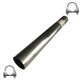 Exhaust Extension Pipe Compatible for 2004-2008 Ford F-150 4.6L | 2004-2008 F-150 5.4L | Stainless Steel | Northeastern Exhaust | Free Clamps Included | Automotive Replacement Part
