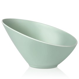 LOVYANXUE Bamboo Fiber Salad Bowls, 4 Packs Serving Bowls Blue Green, Compostable 33 Ounce Elegant Angled Bowls for Salad, Pasta, Soup, Prep, Ideal for Home and Restaurant(Blue Green, 9.5Inch)