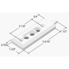 White Tilt Window Latch; 2-1/8" Screw Holes - Package