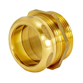 EZ-FLO Brass Heavy Duty Male Trap Adapter with Slip Joint Connection and Compression Ring, 1-1/2 Inch MIP x 1-1/2 Inch OD, 35403