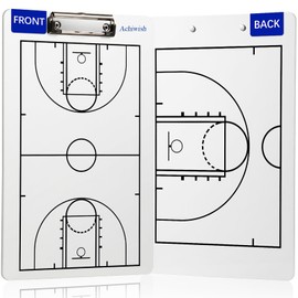 Basketball Clipboard for Coaches, Premium Durable Dry Erase Basket Ball White Board, Simplicity Sharpens Focus, Tactical Basketballs Coaching Clip Boards, Sporting Goods Clipboards, Achiwish