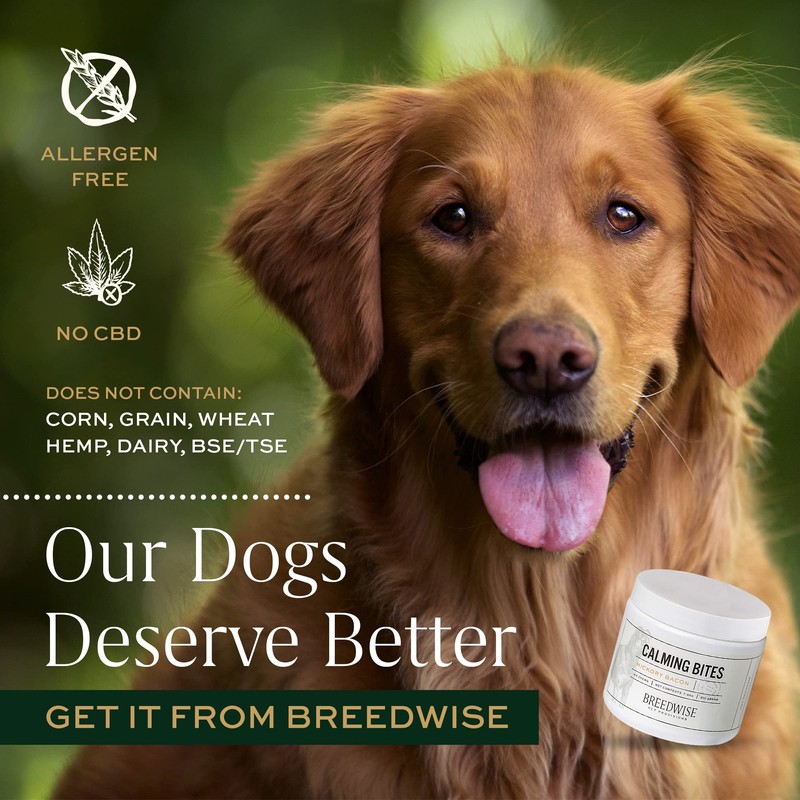Breedwise Pet Provisions Dog Calming Treats, All Natural Holistic Dog