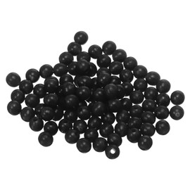 YELARXI Fishing Beads Holographic Hard Plastic Fishing Bait Eggs Lure Rigs Accessories, 5 mm Fit for Saltwater Freshwater - Round (1000 Pack, Black)