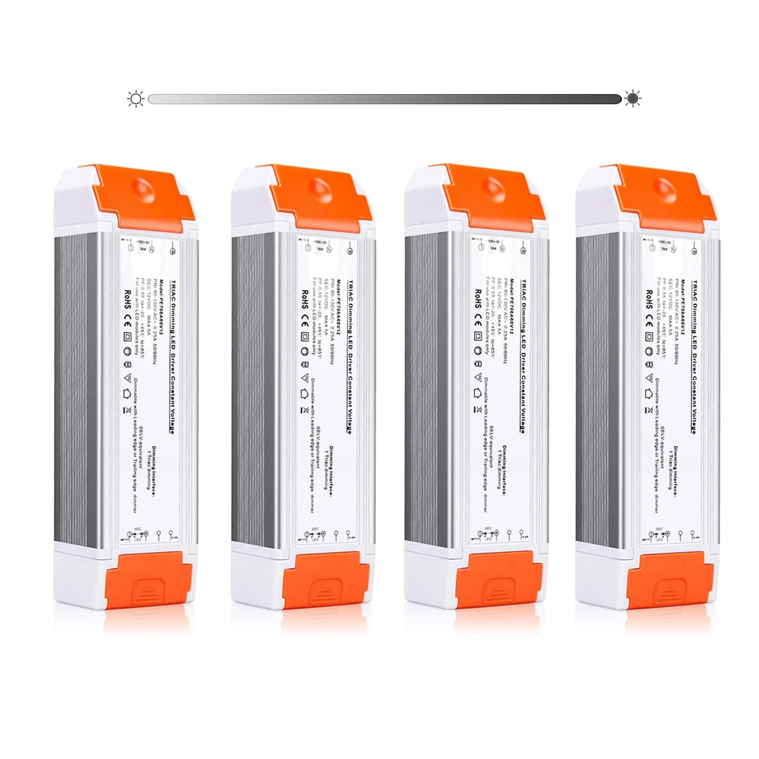 Dimmable LED Driver 60W 12V DC Quiet Operation Universal Regulated 12V ...
