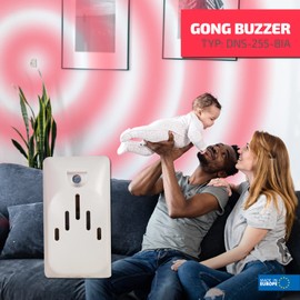 zaMel Electromechanical Wired Doorbell High Quality Plastic Housing Easy Assembly Modern Design Small Elegant Summer 110-230V White DNS-255-BIA Sundi