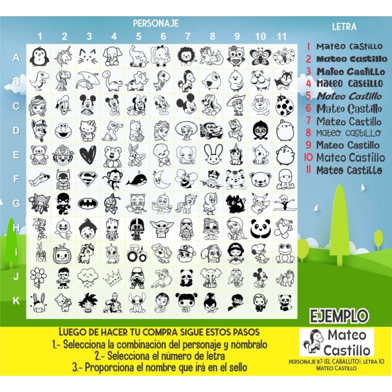 Sello Para Ropa Bebés Y Niños Incluye Frasco De Tinta