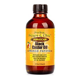 [MANGO JAMAICANO Y LIMA] TRATAMIENTO DE ACEITE DE CASTOR NEGRO ORGÁNICO PURO MANGO PAYA 4OZ