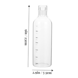 Mikinona Large Capacity Clear Plastic Water Bottle with Scale Hydration Tracker for Outdoor Activities Fitness and Daily Use Leakproof Design for Juices