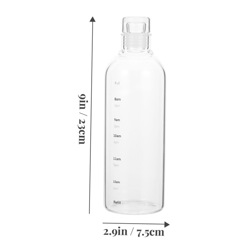 Mikinona Large Capacity Clear Plastic Water Bottle with Scale Hydration