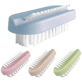 Cepillo de uñas para limpiar las uñas, cepillo de 2 caras con cerdas suaves y rígidas, cepillo de limpieza de uñas, 4 cepillos de limpieza de uñas par