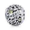 MUERDOU S925 Sterling Silver Birthstone Charm Fit Charms Bracelets and