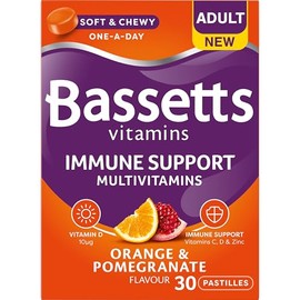Bassetts Adult Immune Support Multivitamins Orange & Pomegranate 30 Gummies