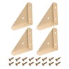 uxcell 4Pcs Angle Corner Brackets 66mm x 66mm, Cold Rolled