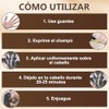 4 en 1 para Champú Colorante, Shampoo Tinte 500ml (Negro)