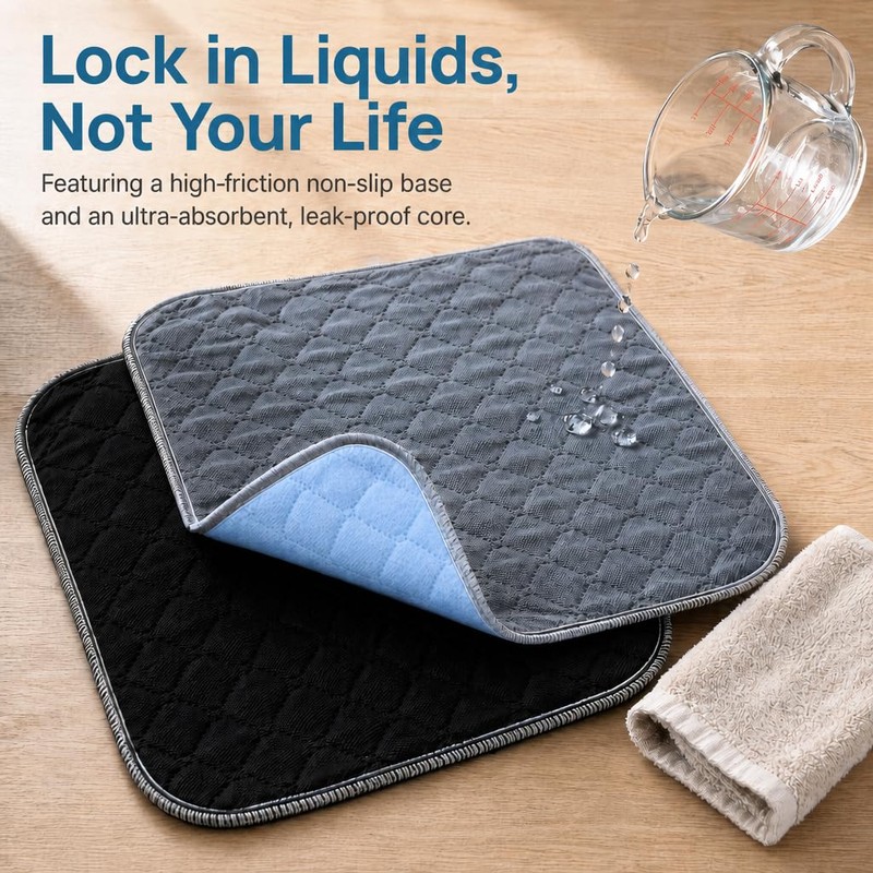 FTISSLY 2 PCS Absorbent Incontinence Chair Pads Seat Protector Pads