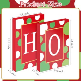 6 Pack Christmas Gift Boxes HO HO HO Large Decorative Boxes with Lids Christmas Table Centerpieces Decoration 2 Sizes Xmas Holiday Present Box Shirt Box for Birthday Party Favors Decor