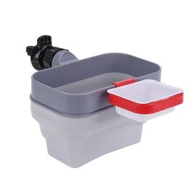 JANKOW Car Sauce Dip Clip, Fast Food Holders for Car, Foldable Car Air Vent Storage Organizer Bag with Dipping Sauce Holder, Plastic Phone Mount Car Accessories for Women Men(1 Pcs Grey)