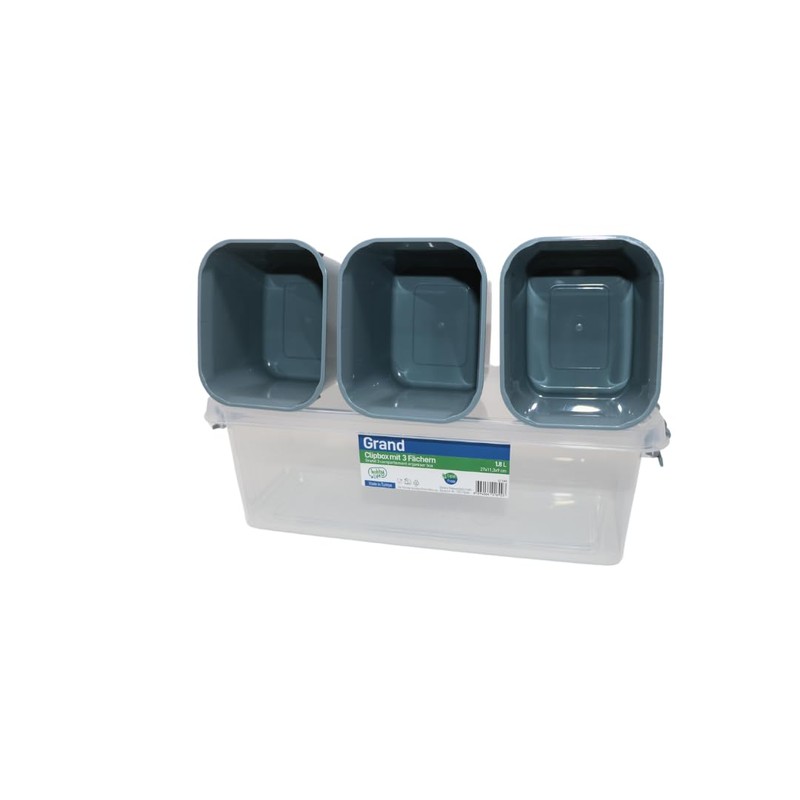Vorratsbox/Aufbewahrungsbox Grand mit Innenschalen - GRAND (02 1065) 1,8l blau