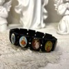 Fnjuucw 4pcs Wooden Jesus Bracelet Saints Rosary, Stretchable Wooden Small