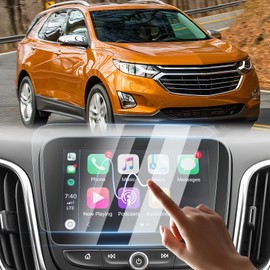 Sunsdrew 2PCS Screen Protector for 2018-2024 Chevy Equinox/2016-2024 Malibu/2016-2019 Chevy Volt Accessories 8-inch GPS Touch Screen 9H Tempered Glass Protective Film Anti-Glare Smooth as Silk