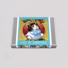 Laughing Elephant brand! Cats At Christmas Greeting cards box set! Brand New!