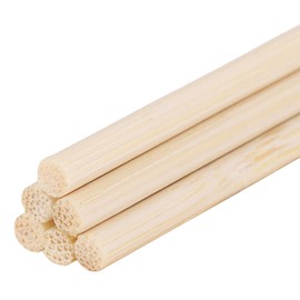 DMiotech 6 Pack 1/8" x 15" Wooden Dowel Rods Unfinished Natural Birch Sticks Wood Craft Sticks for Home Decor Projects and Making DIY Craft,Wood Color