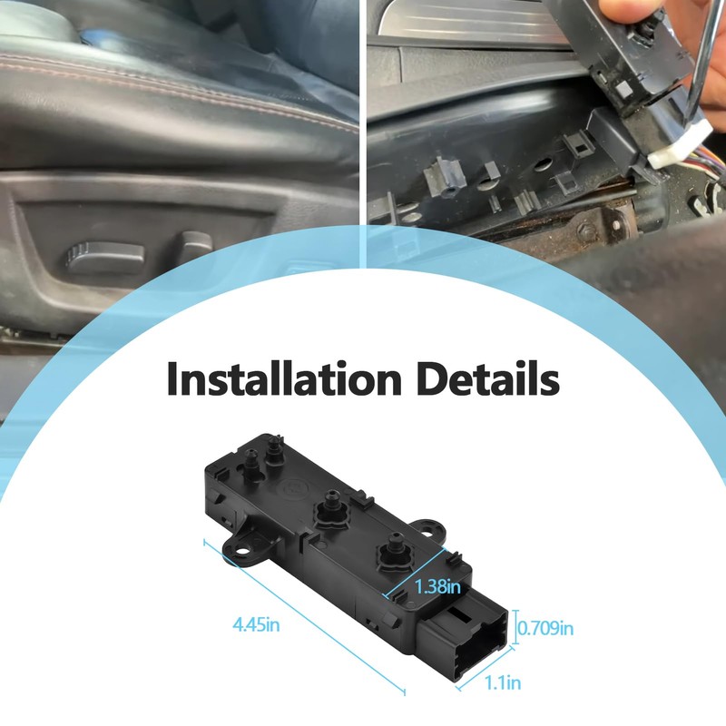 Power Seat Control Switch 8 Way 87066-4HA0A Compatible with Nissan