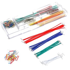 140PCS Jumper Wire Kit, 14 Lengths Male to Male Breadboard Jumper Cable U-shape Solderless Jumper Wire for DIY Shield Projects & Circuit Prototyping, Includes Storage Box
