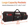 SNIGJAT 88 Key Keyboard Case with Wheels (Interior: 57.2"x18.2"x6.8"), Padded