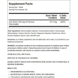 Nature's Blend Ferrous Gluconate, 5gr/324 mg, 100 Tablets | Pack of 2