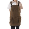 Woodworking Shop Apron Large Capacity Pocket Adjustment Shoulder Straps Waxed