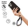Penekin Silicone Beaded Phone Wrist Strap with Metal Tether Tab,