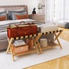 SMIBUY Luggage Rack, 2 Pack, Foldable Bamboo Suitcase Stand with