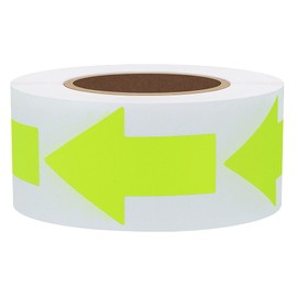 Hybsk Arrow Stickers Bright Eye-Catching Versatile Arrow Signs for Office Marking Plans Total 500 Labels Per Roll (Fluorescence Yellow)