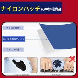 Repair Cloth Sheet, 7.9 x 5.9 inches (20 x 15 cm), Set of 4, Cloth, Hole Repair, Linen, Stickable Cloth, For Normal and Thick Materials, Hamp, Fabric, Repair Sheet Craft Supplies, Nylon, Repair Sheet