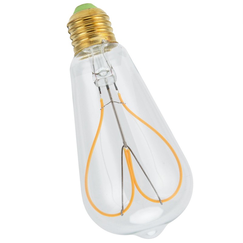 Light Bulb Love Peach Heart Shaped Transparent LED Filament Lamp
