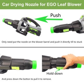Car Drying Nozzle for EGO Power+ 530 575 580 615 650 765 Leaf Blowers, Includes 1 Leaf Blower Wall Mount Holder and 2 Mounts Battery Holders W/Hardware