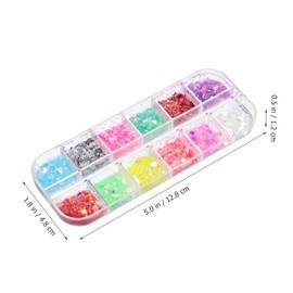 SEWACC Nail Glitter Sequins Colors of Loose Manicure Glitter for Gel Nails Crafting and Makeup Decorations for Projects